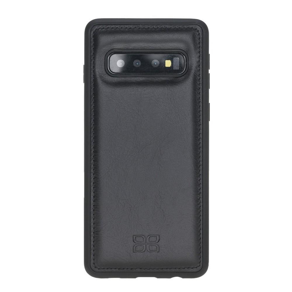 Phone Case Flex Cover Back Leather Case for Samsung Galaxy S10 - Rustic Black Bouletta Shop