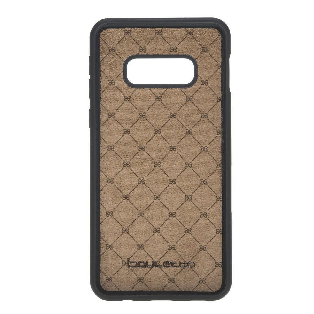 Phone Case Flex Cover Back Leather Case for Samsung Galaxy S10e Essential - Rustic Black Bouletta Shop