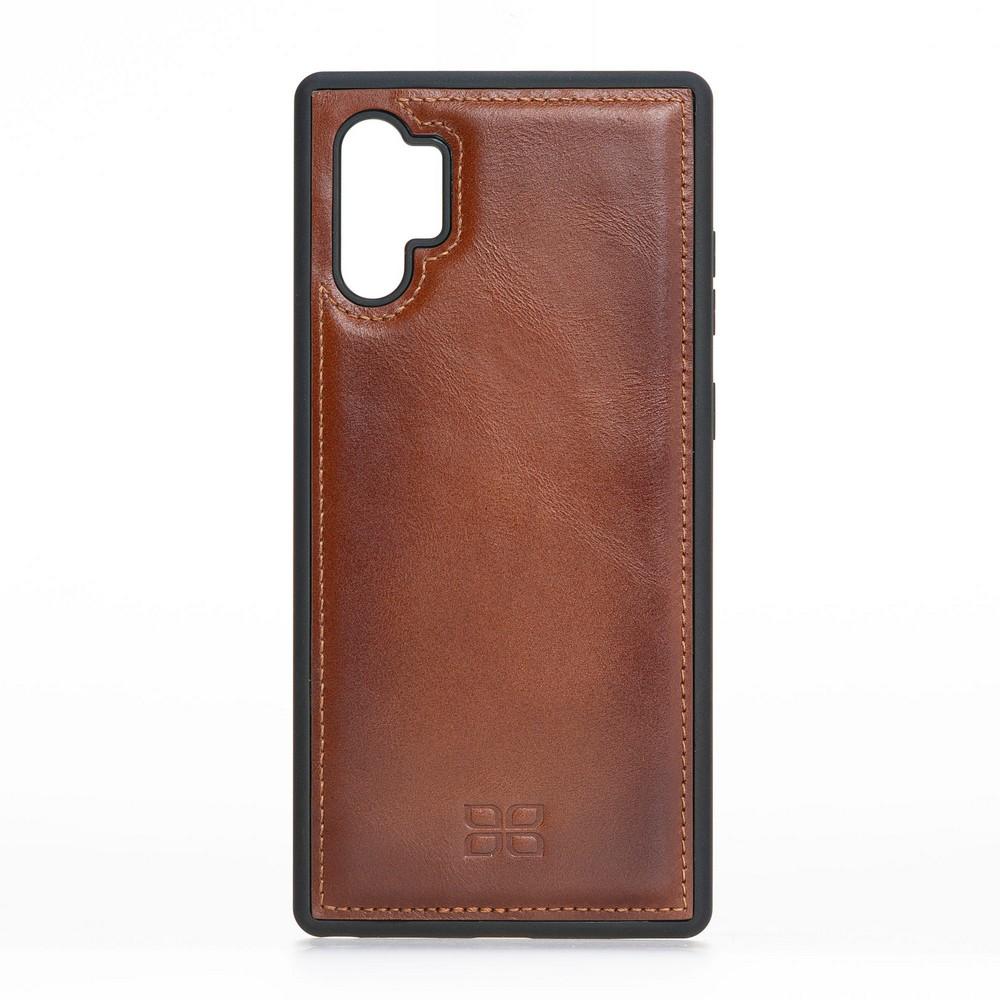 Phone Case Flex Cover Back Leather Case for Samsung Note 10 Plus - Rustic Tan with Effect Bouletta Case