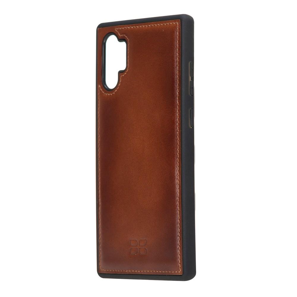 Phone Case Flex Cover Back Leather Case for Samsung Note 10 Plus - Rustic Tan with Effect Bouletta Case