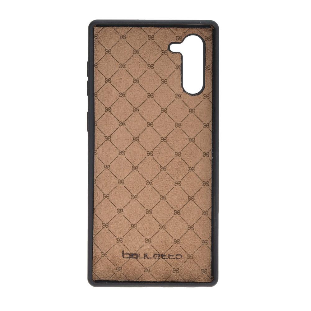 Phone Case Flex Cover Back Leather Case for Samsung Note 10 - Rustic Black Bouletta Shop