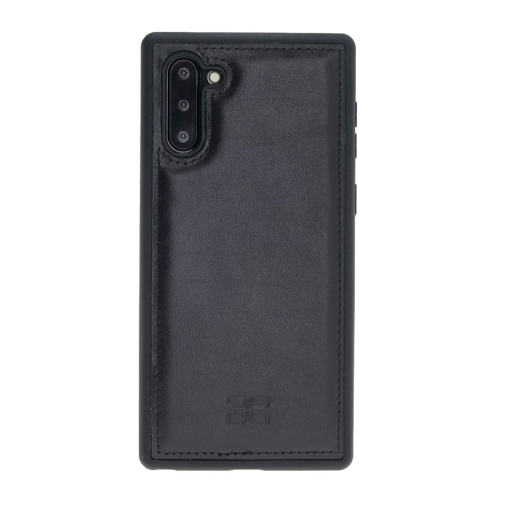 Phone Case Flex Cover Back Leather Case for Samsung Note 10 - Rustic Black Bouletta Shop