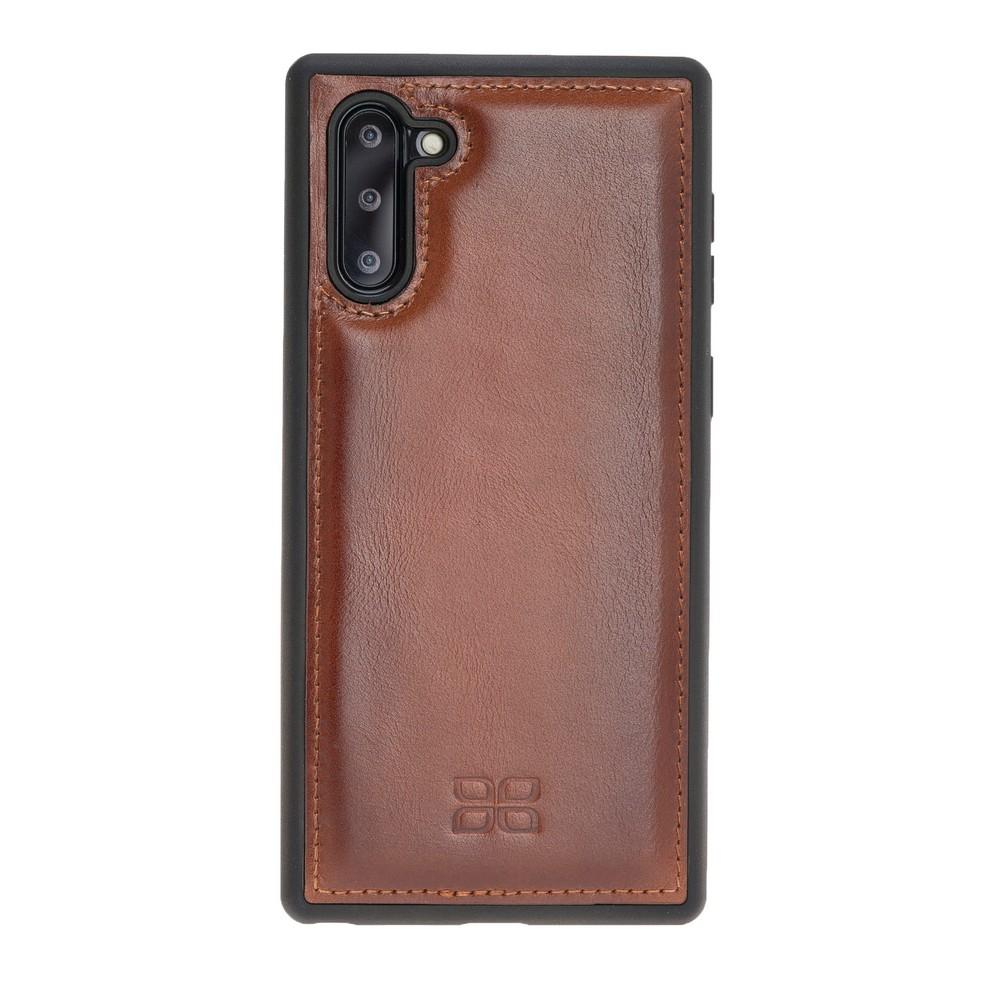 Phone Case Flex Cover Back Leather Case for Samsung Note 10 - Rustic Tan with Effect Bouletta Shop