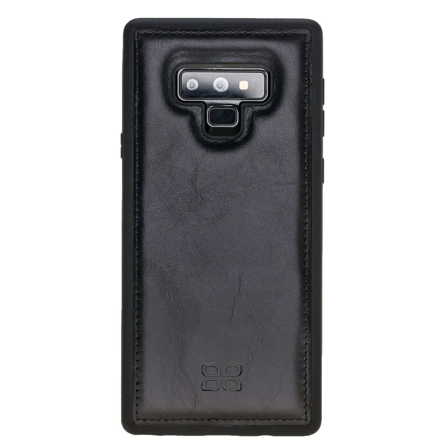 Phone Case Flex Cover Back Leather Case for Samsung Note 9 - Rustic Black Bouletta Shop