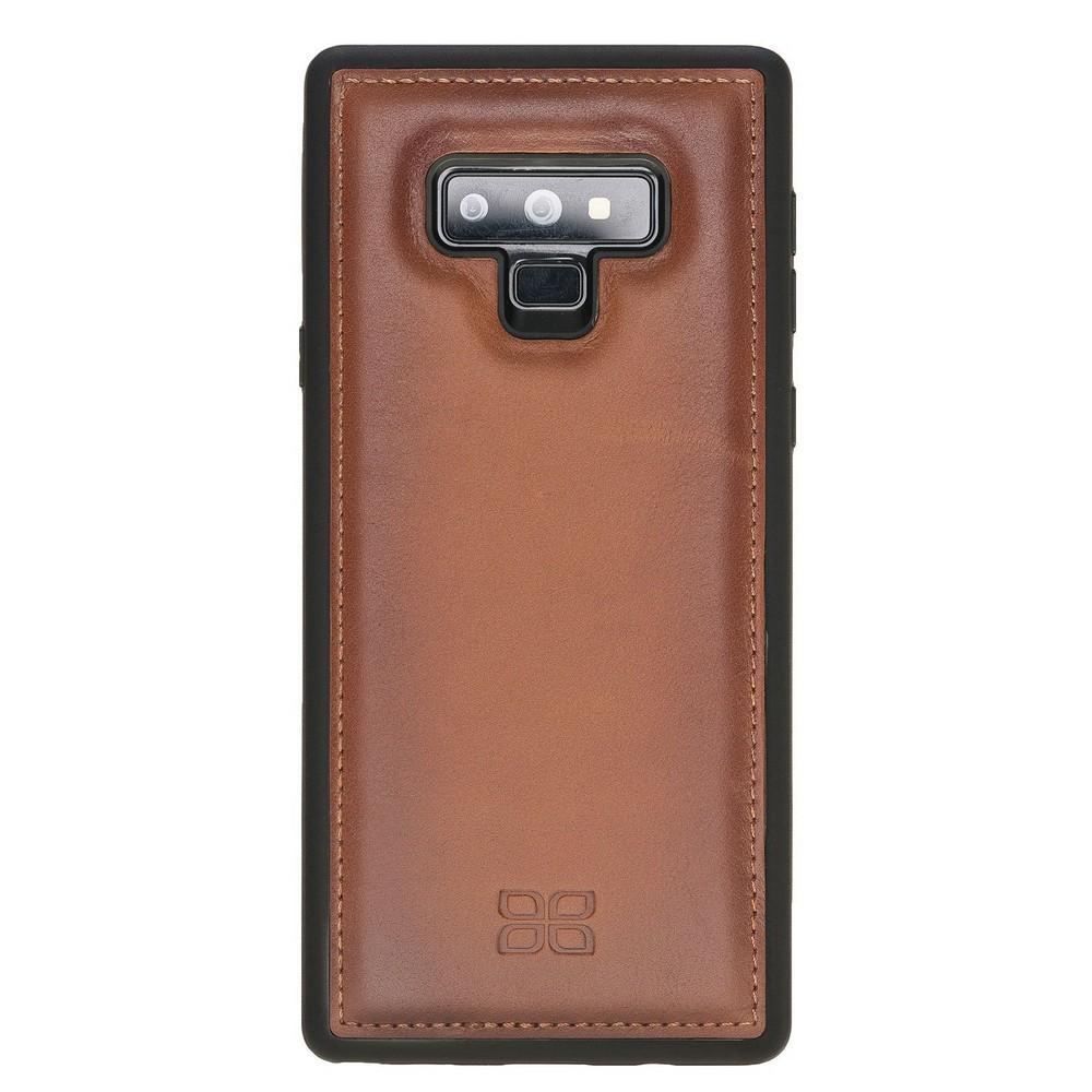 Phone Case Flex Cover Back Leather Case for Samsung Note 9 - Rustic Tan with Effect Bouletta Shop