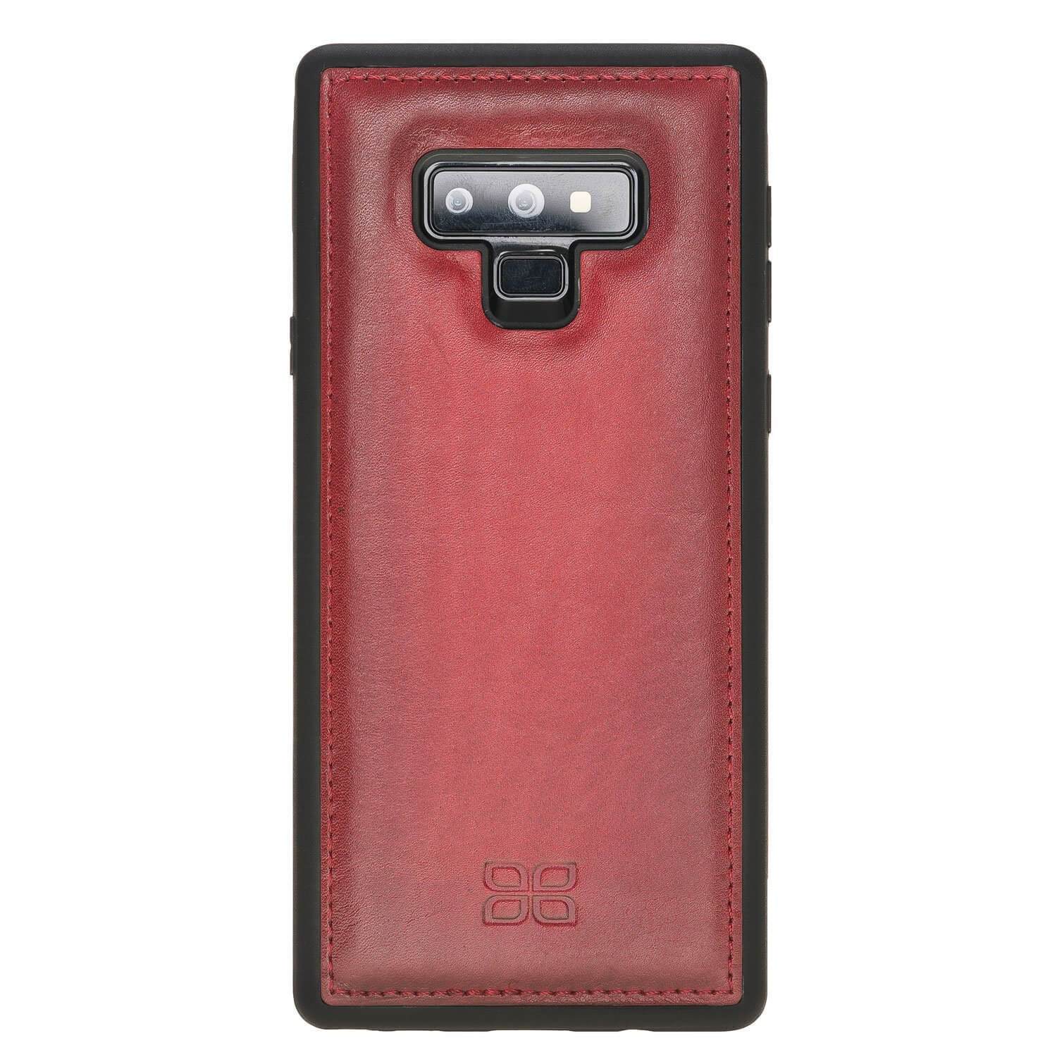 Phone Case Flex Cover Back Leather Case for Samsung Note 9 - Vegetal Burnished Red Bouletta Shop