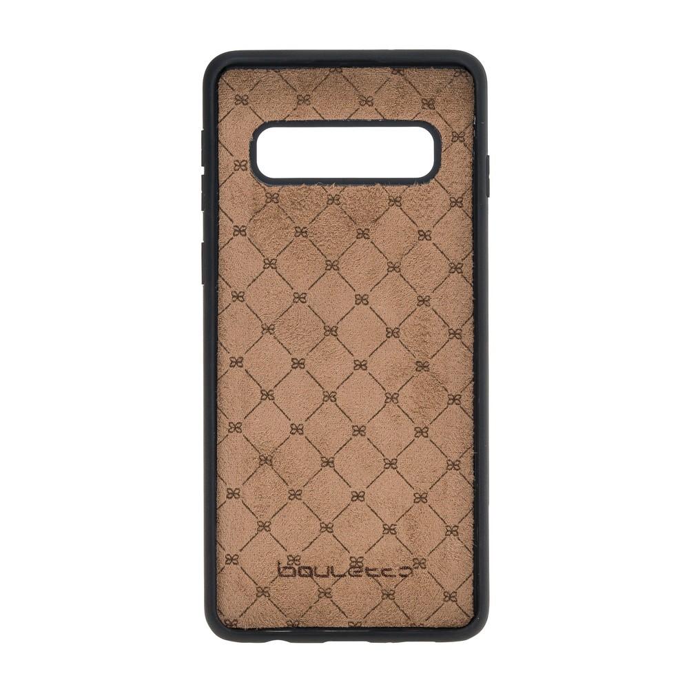 Phone Case Flex Cover Back Leather Case with Card Holder for Samsung Galaxy S10 - Rustic Black Bouletta Shop