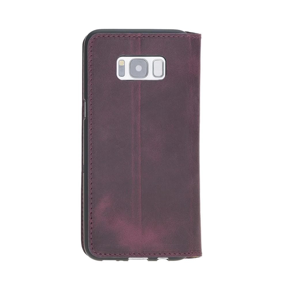 Phone Case Leather Book Case for Samsung Galaxy S8 Plus - Antic Purple Bouletta Shop
