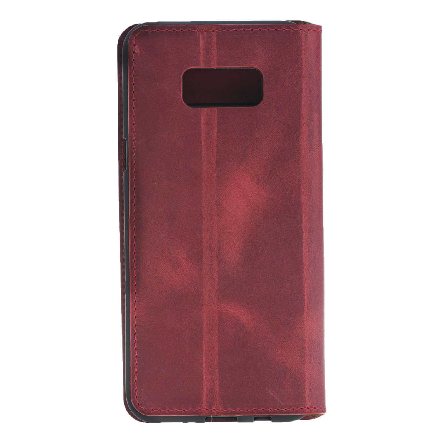Phone Case Leather Book Case for Samsung Galaxy S8 Plus - Antic Red Bouletta Shop