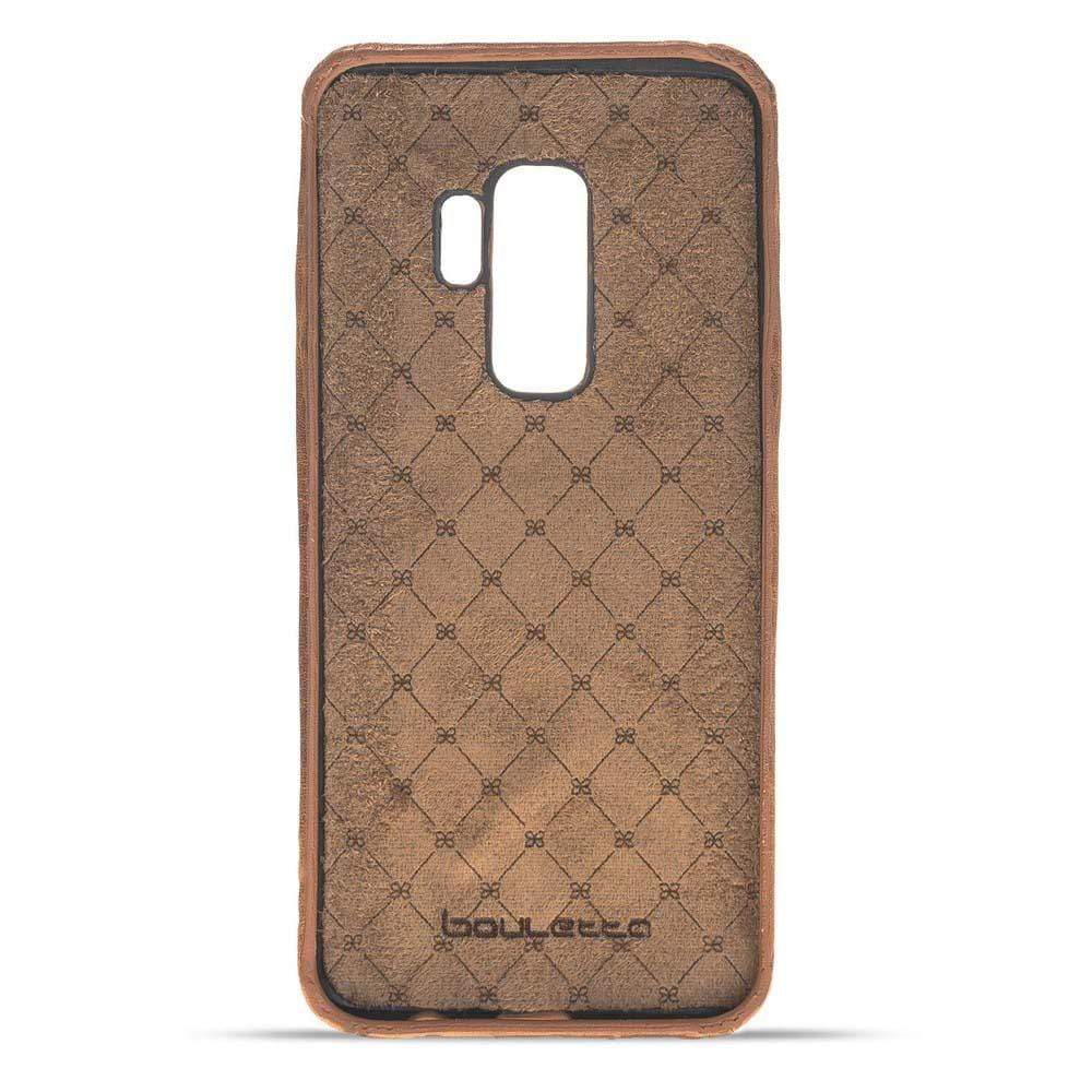 Phone Case Leather Ultra Cover Snap On Back Cover for Samsung Galaxy S9 Plus - Vegetal Tan Bouletta Shop