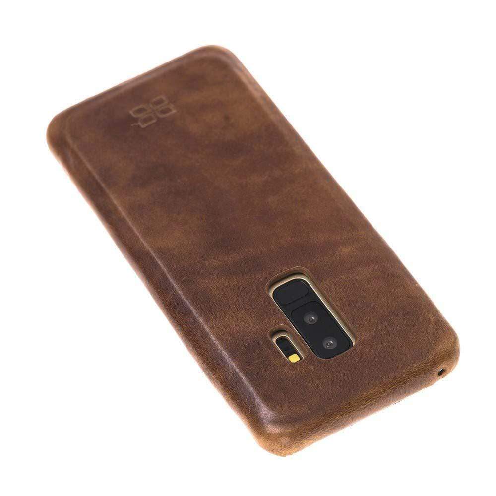 Phone Case Leather Ultra Cover Snap On Back Cover for Samsung Galaxy S9 Plus - Vegetal Tan Bouletta Shop
