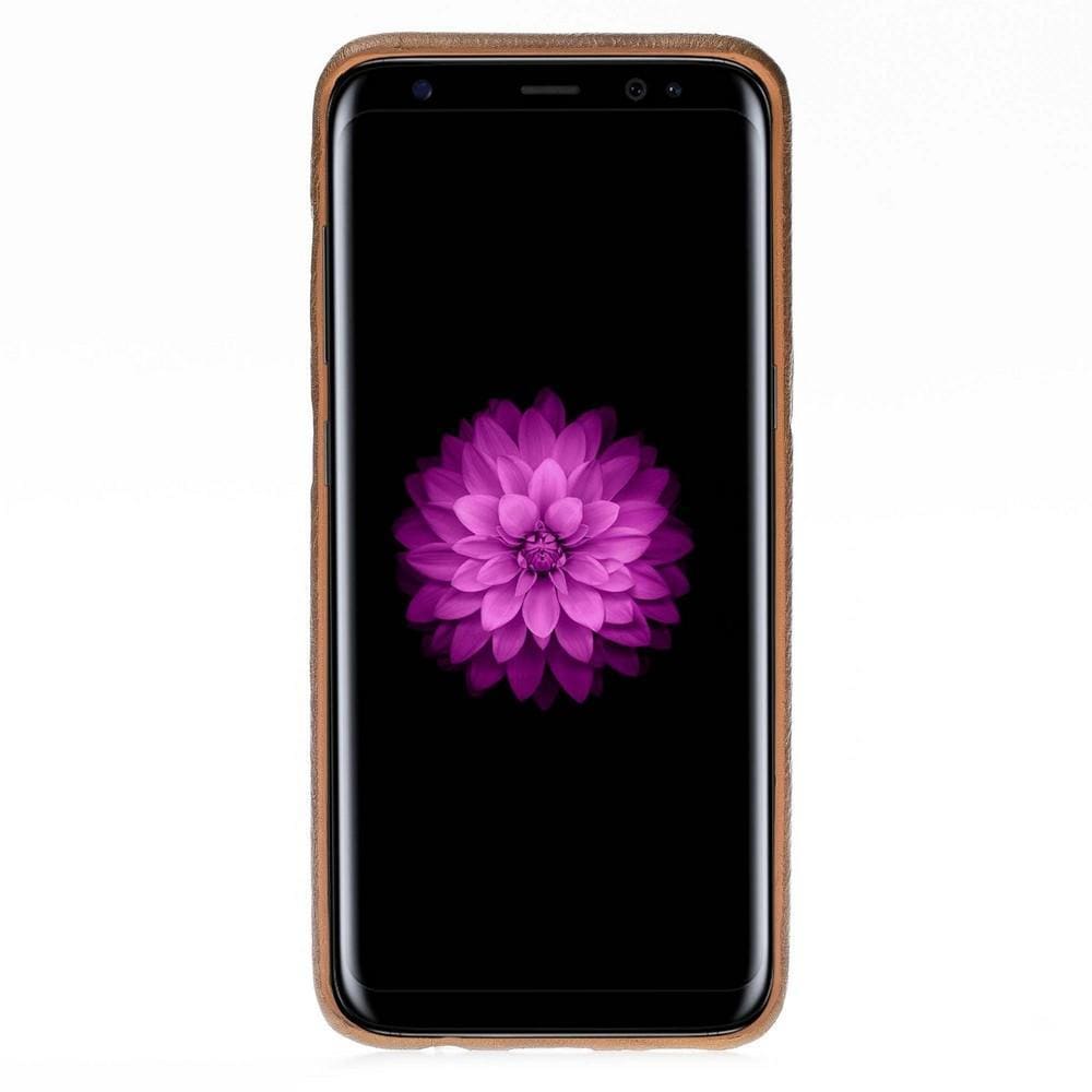 Phone Case Leather Ultra Cover Snap On Back Cover for Samsung S8 - Rustic Burnished Tan Bouletta Shop