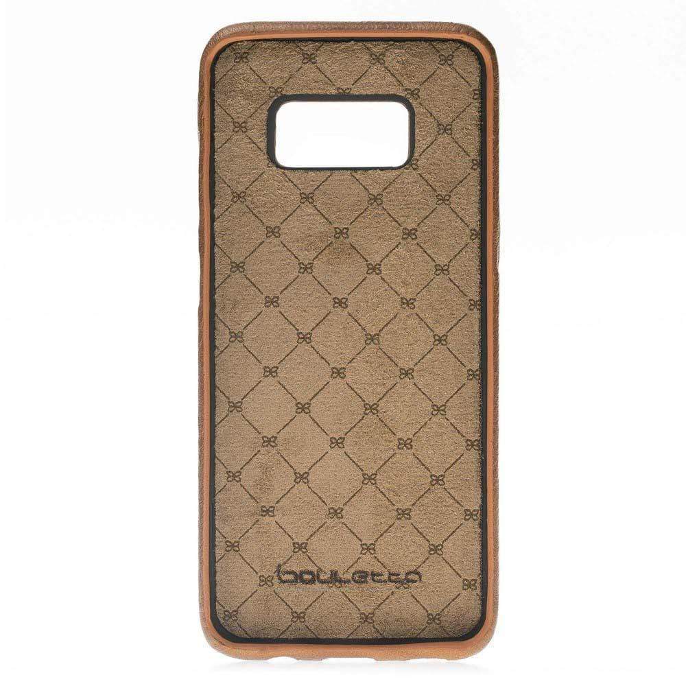 Phone Case Leather Ultra Cover Snap On Back Cover for Samsung S8 - Rustic Burnished Tan Bouletta Shop