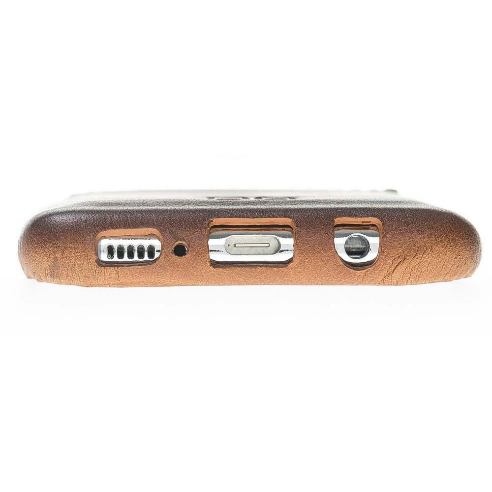Phone Case Leather Ultra Cover Snap On Back Cover for Samsung S8 - Rustic Burnished Tan Bouletta Shop