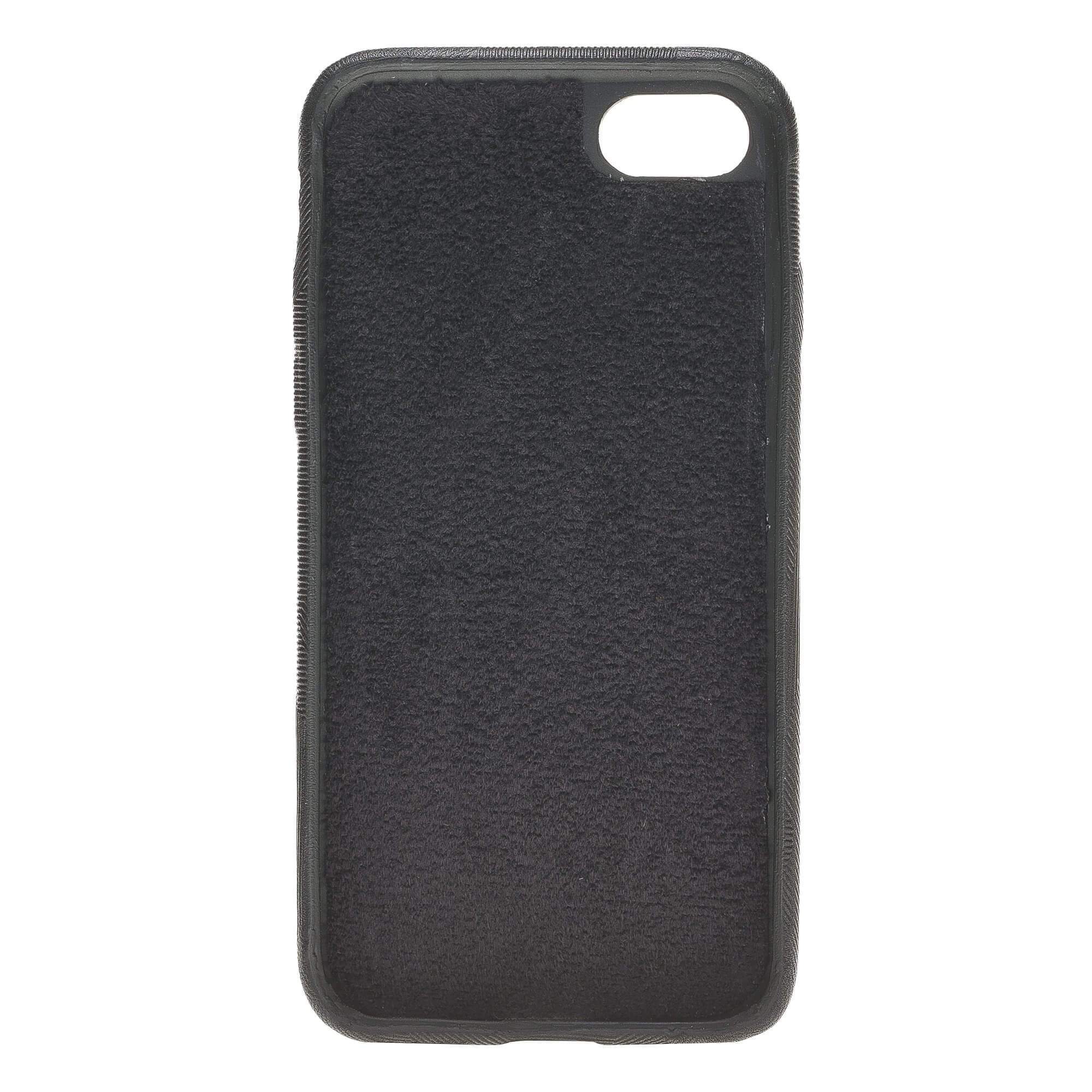 Phone Case Leather Ultra Cover with Credit Card Slots for Apple iphone SE2/7/8 - Camouflage Black Bouletta Shop