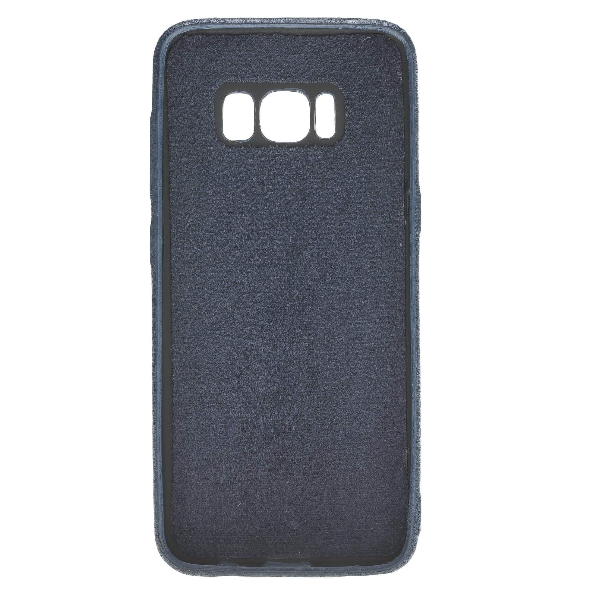 Phone Case Leather Ultra Cover with Credit Card Slots for Samsung S8 - Creased Blue Bouletta Shop