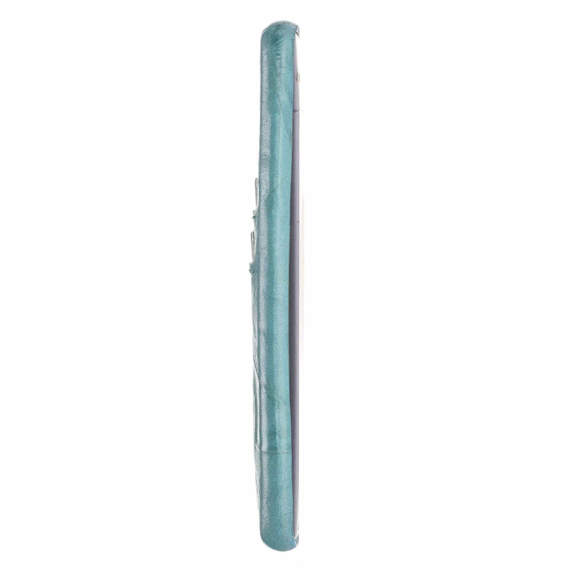 Phone Case Leather Ultra Cover with Credit Card Slots for Samsung S8  - Creased Turquoise Bouletta Shop