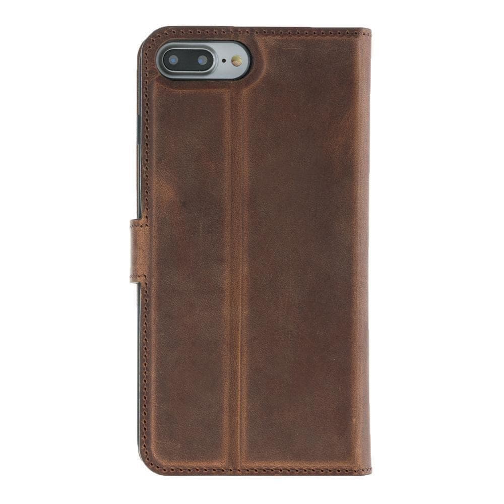 Phone Case Magnetic Detachable Leather Wallet Case for Apple iPhone 7/8 Plus -  Antic Brown Bouletta Shop