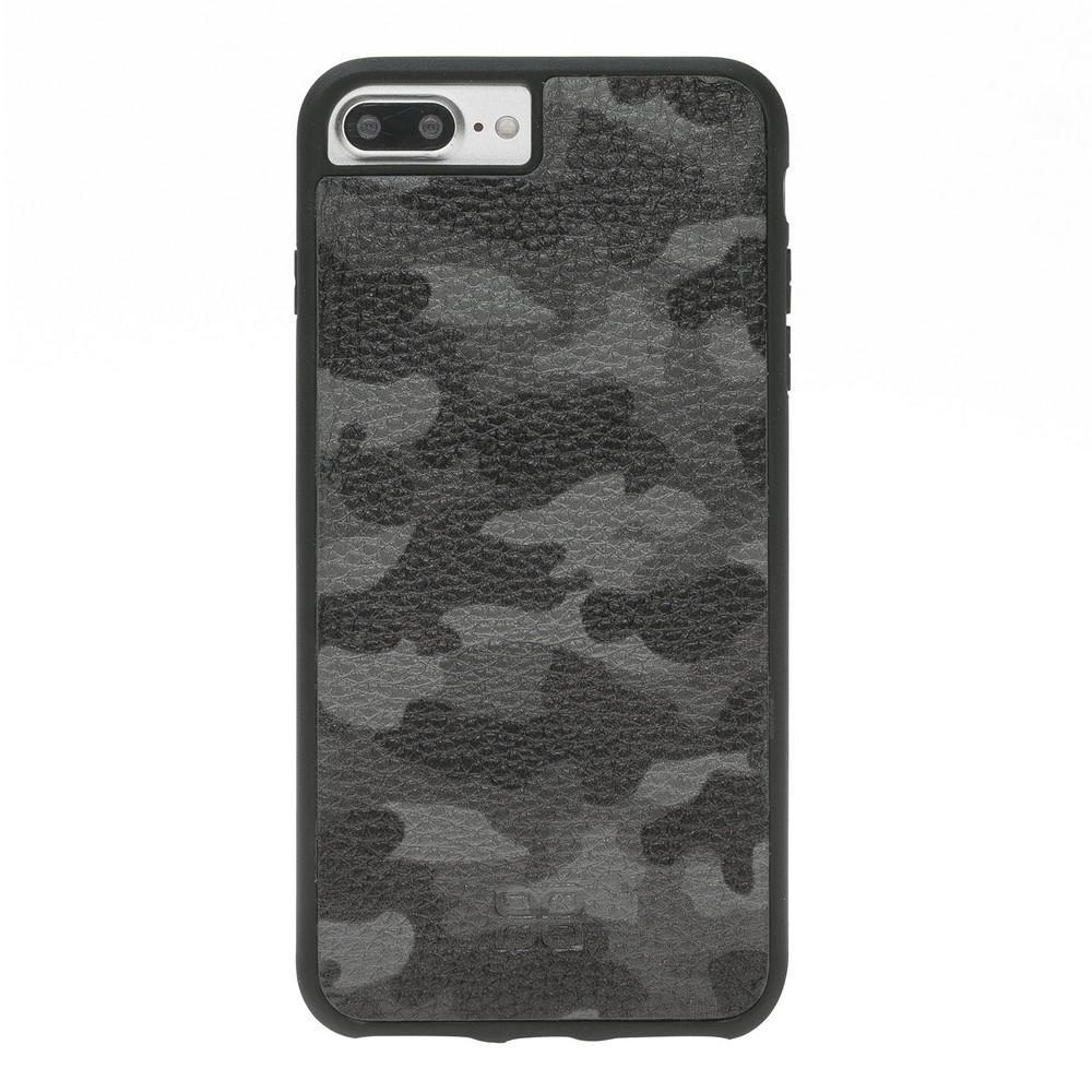 Phone Case Magnetic Detachable Leather Wallet Case for Apple iPhone 7/8 Plus - Camouflage Black Bouletta Case