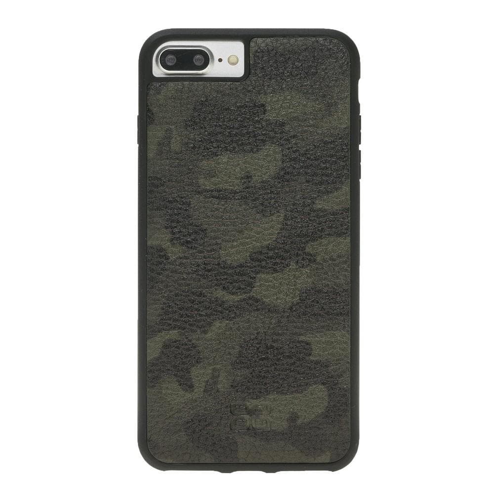 Phone Case Magnetic Detachable Leather Wallet Case for Apple iPhone 7/8 Plus - Camouflage Grey Bouletta Case