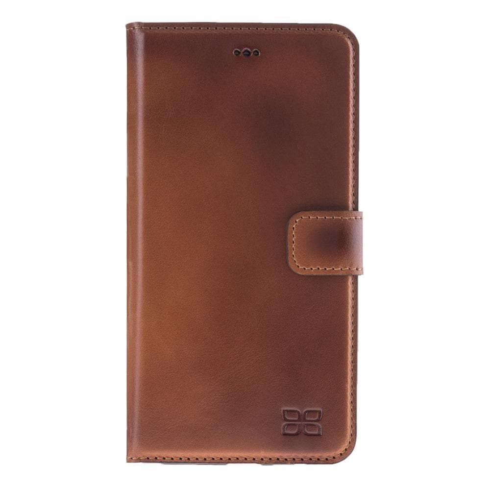 Phone Case Magnetic Detachable Leather Wallet Case for Apple iPhone 7/8 Plus - Rustic Tan with Effect Bouletta Shop