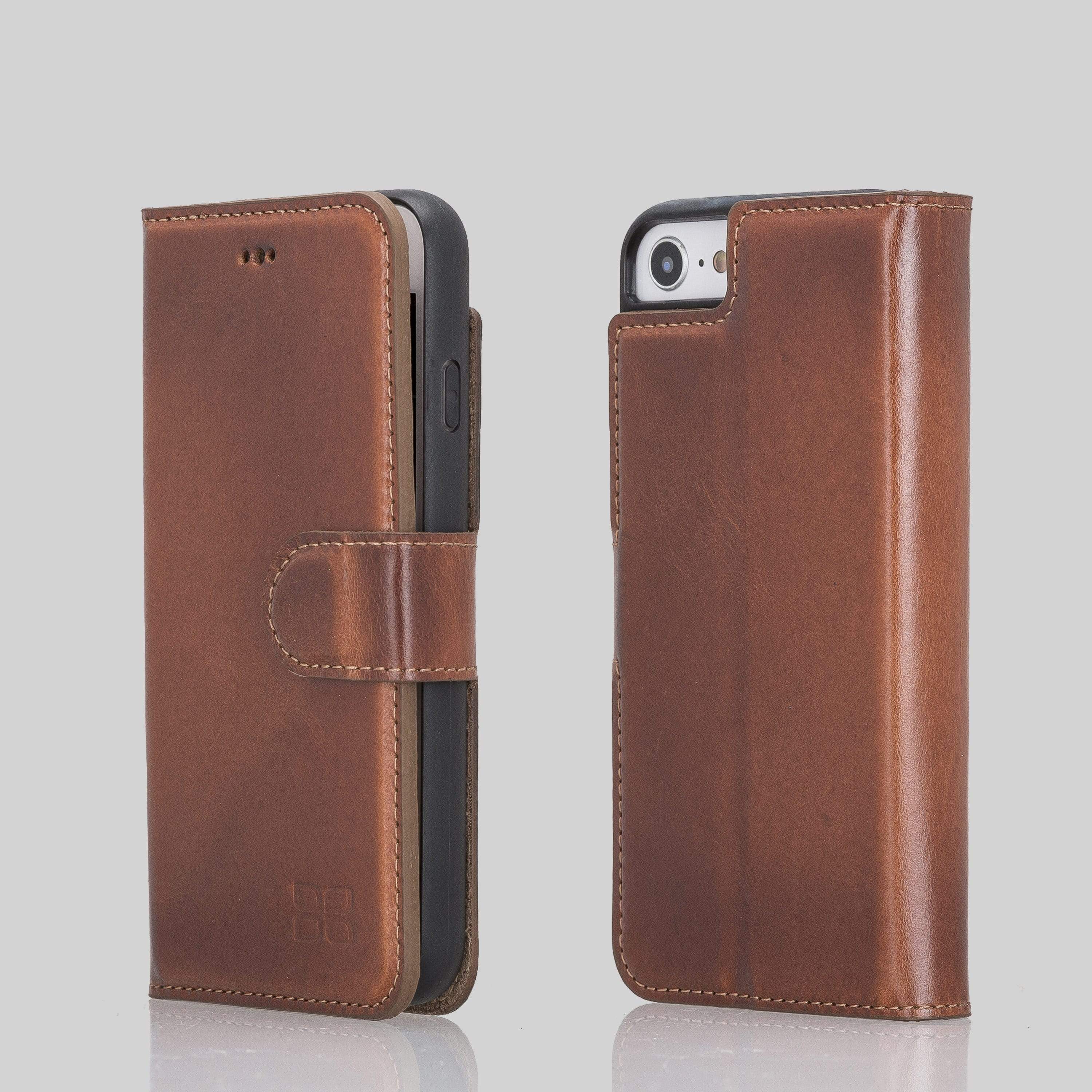 Phone Case Magnetic Detachable Leather Wallet Case for Apple iphone SE2/7/8 - Camouflage Black Bouletta Shop