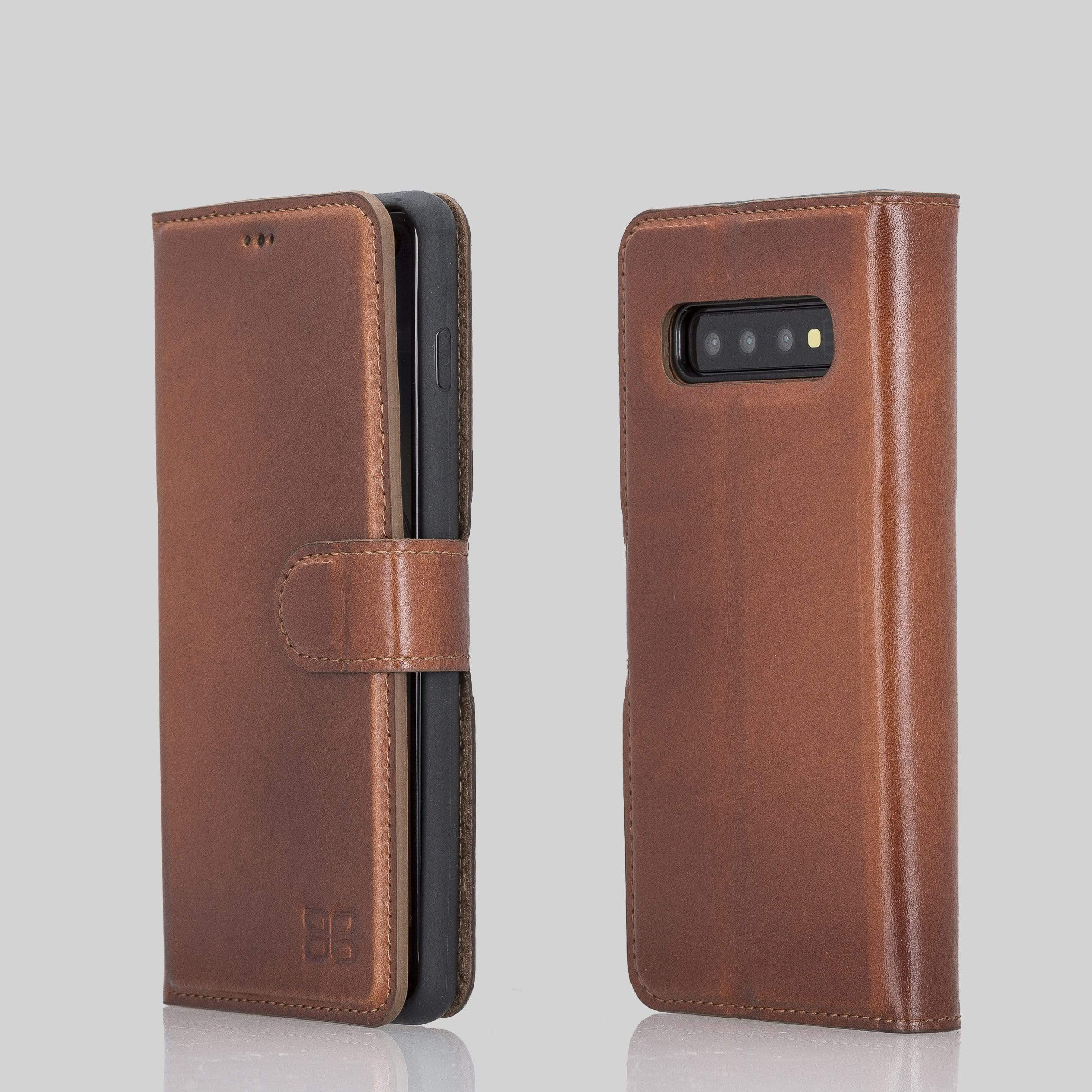 Phone Case Magnetic Detachable Leather Wallet Case for Samsung Galaxy S10 - Tiguan Grey Bouletta Shop