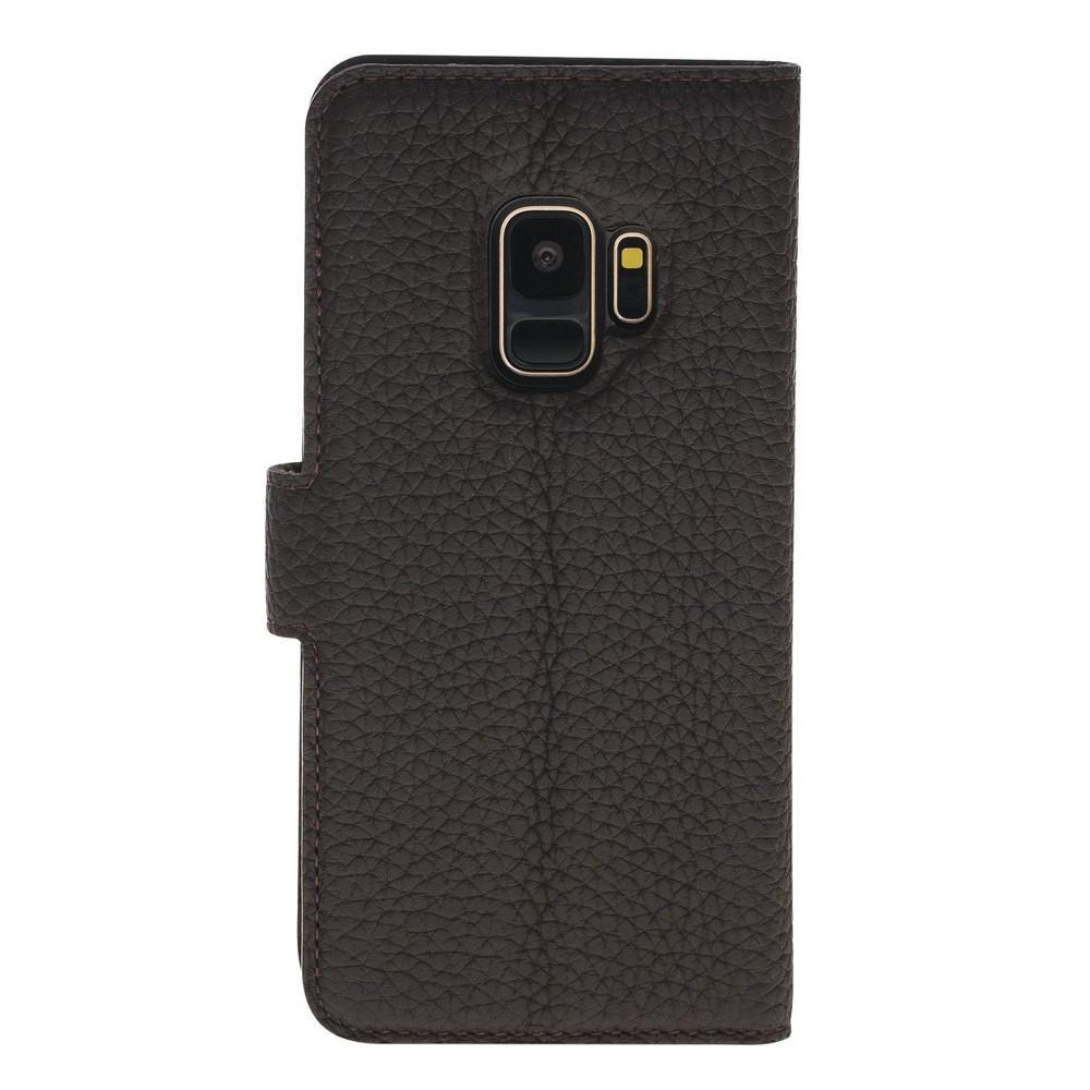 Phone Case Magnetic Detachable Leather Wallet Case for Samsung Galaxy S9 - Floater Brown Bouletta Case
