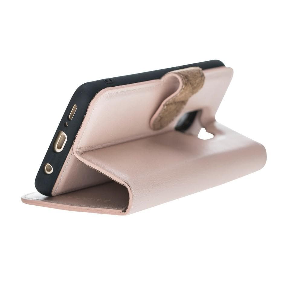 Phone Case Magnetic Detachable Leather Wallet Case for Samsung Galaxy S9 - Pink Bouletta Shop