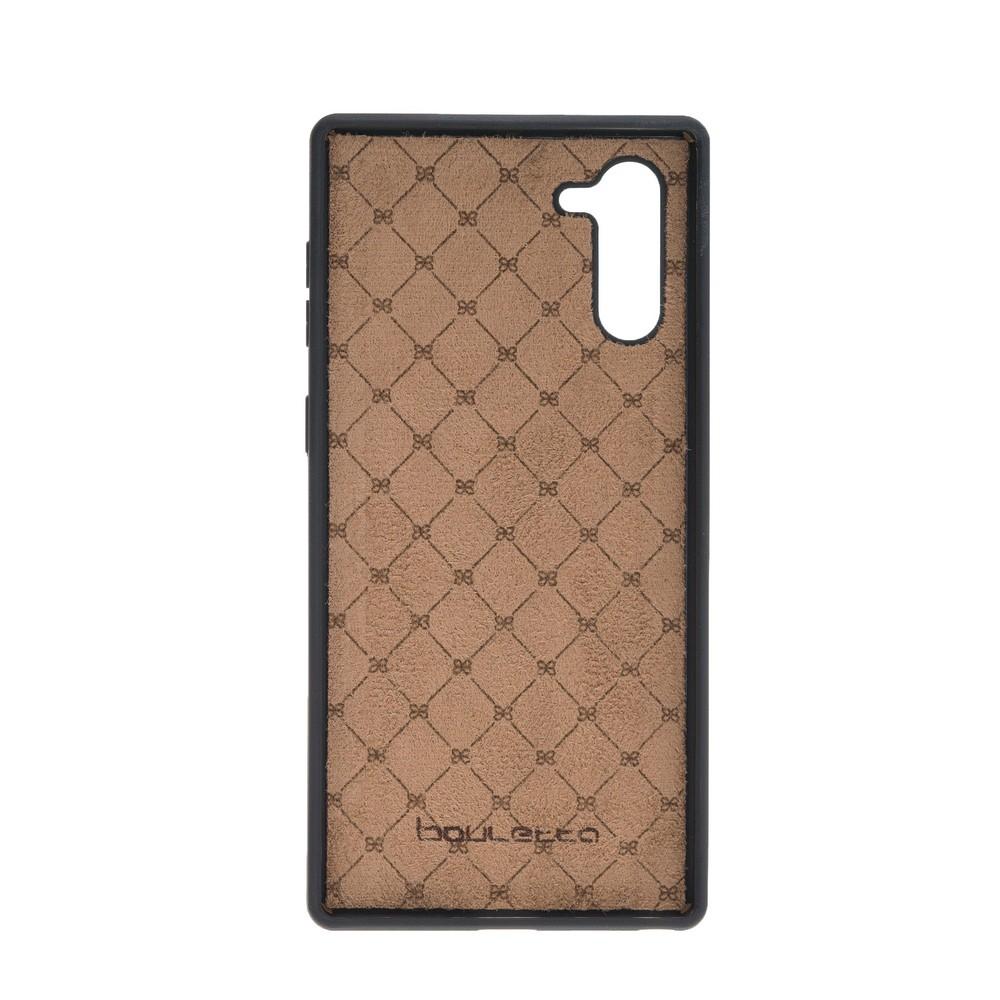 Phone Case Magnetic Detachable Leather Wallet Case for Samsung Note 10 - Rustic Black Bouletta Case