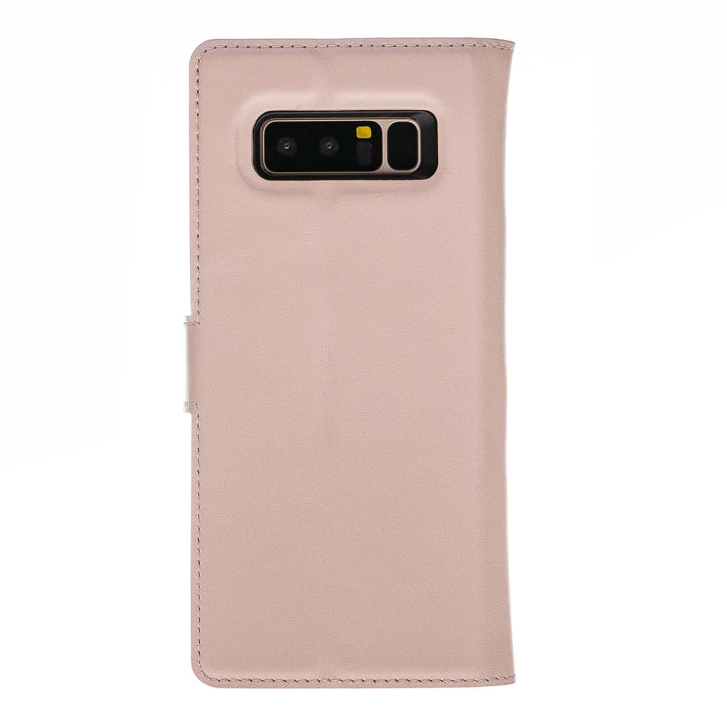 Phone Case Magnetic Detachable Leather Wallet Case for Samsung Note 8 - Nude Pink Bouletta Case