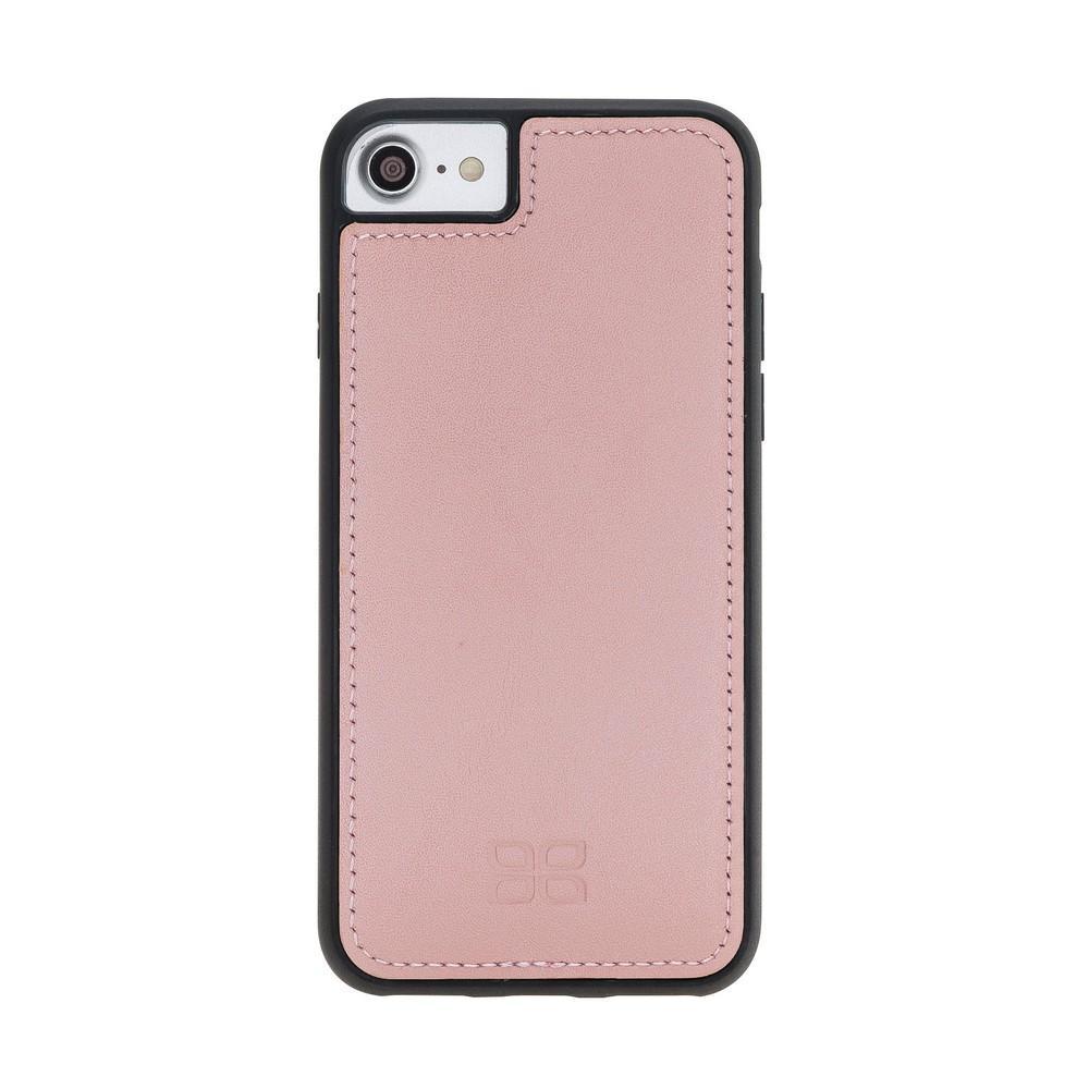 Phone Case Magnetic Detachable Leather Wallet Case with RFID Blocker for Apple iphone SE2/7/8 -  Nude Pink Bouletta Case