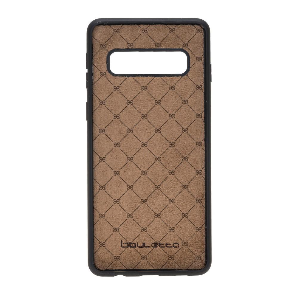 Phone Case Magnetic Detachable Leather Wallet Case with RFID Blocker for Samsung Galaxy S10 - Antic Brown Bouletta Case