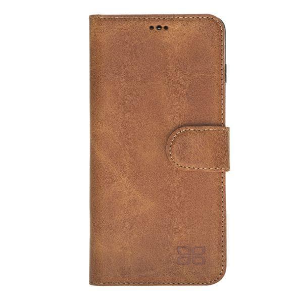 Phone Case Magnetic Detachable Leather Wallet Case with RFID Blocker for Samsung Galaxy S10 - Tiguan Tan Bouletta Shop
