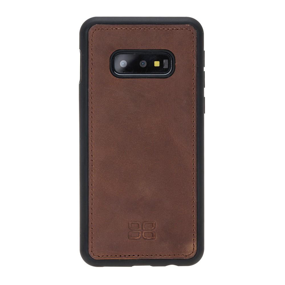 Phone Case Magnetic Detachable Leather Wallet Case with RFID Blocker for Samsung Galaxy S10E Essential - Antic Brown Bouletta Case