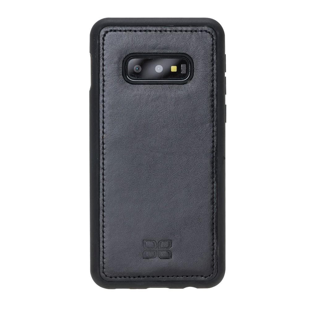 Phone Case Magnetic Detachable Leather Wallet Case with RFID Blocker for Samsung Galaxy S10E Essential - Rustic Black Bouletta Shop