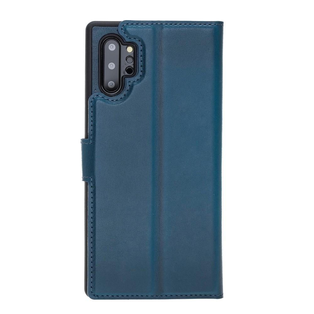 Phone Case Magnetic Detachable Leather Wallet Case with RFID Blocker for Samsung Note 10 Plus - Burnished Navy Blue Bouletta Case