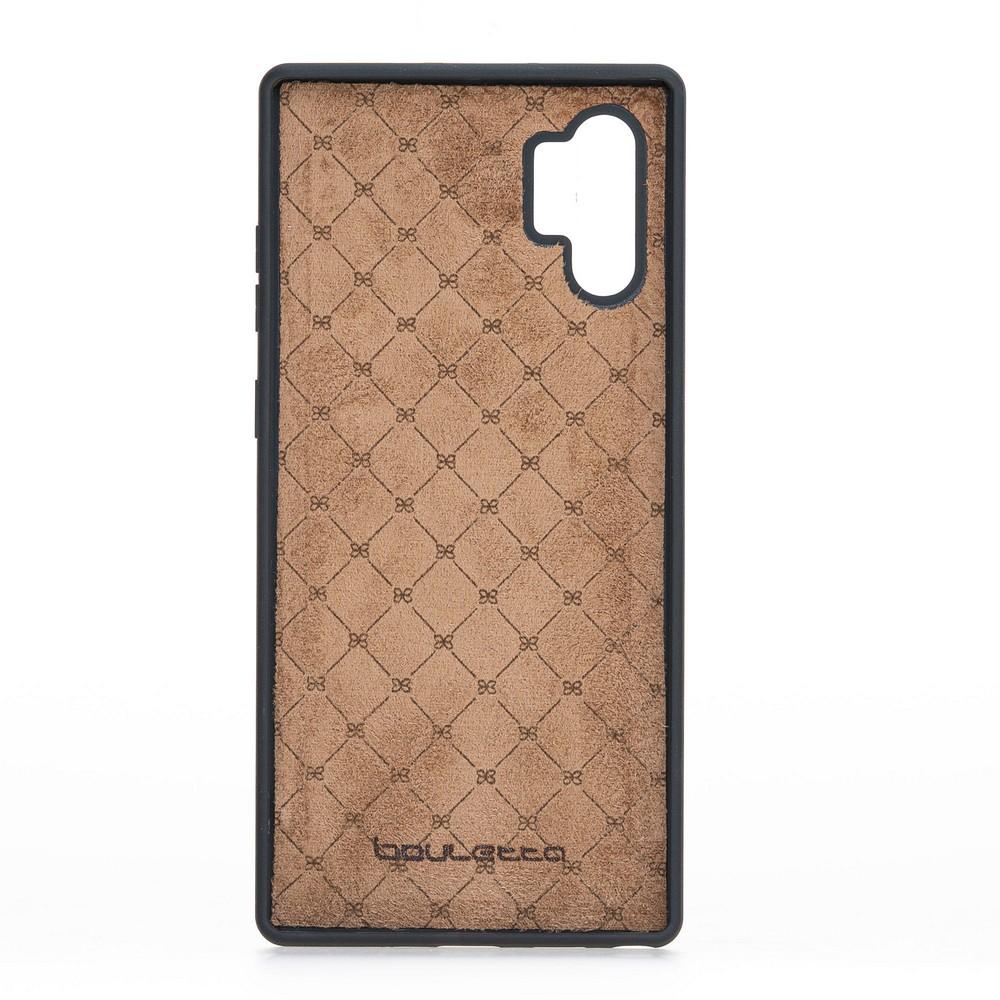 Phone Case Magnetic Detachable Leather Wallet Case with RFID Blocker for Samsung Note 10 Plus - Rustic Tan with Effect Bouletta Case