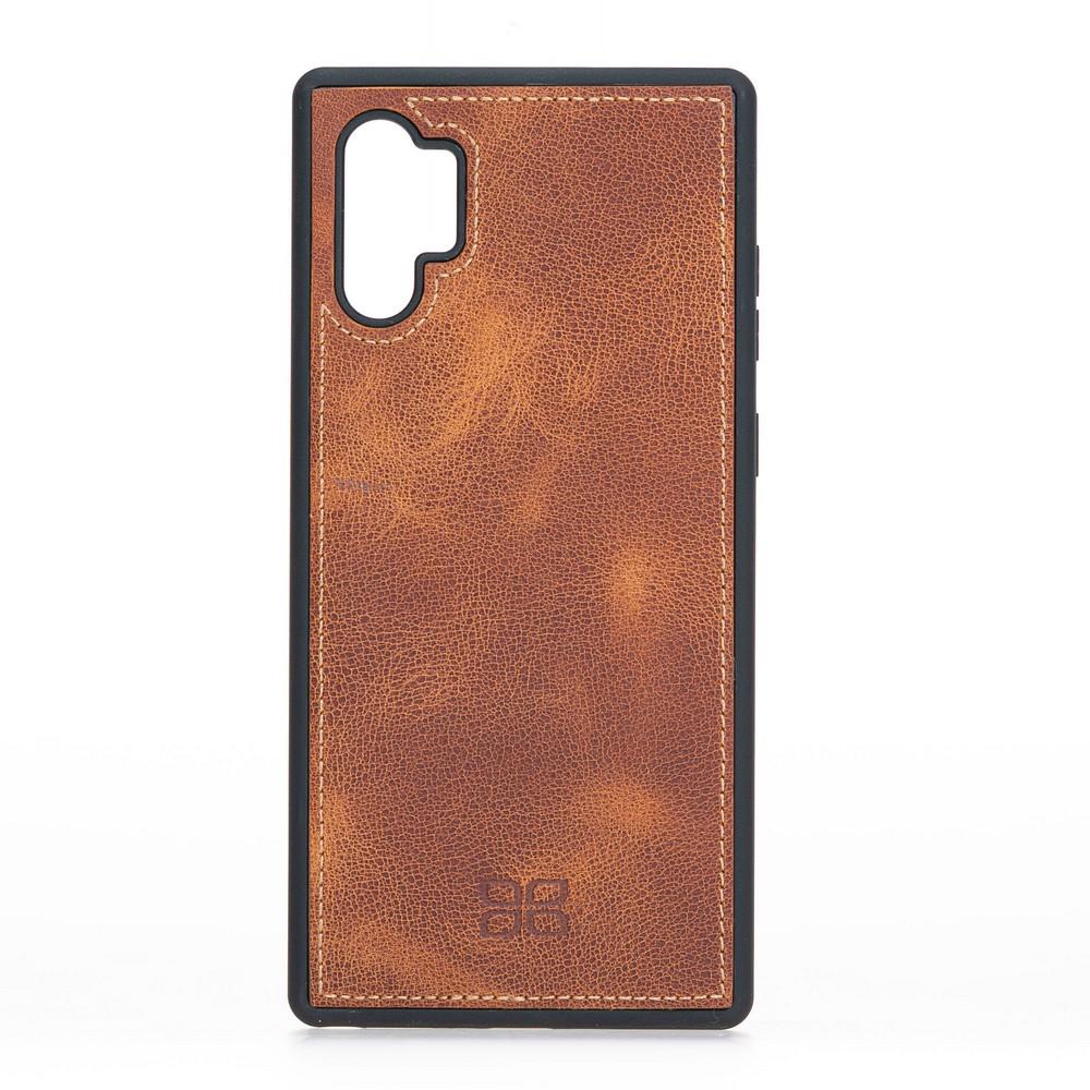 Phone Case Magnetic Detachable Leather Wallet Case with RFID Blocker for Samsung Note 10 Plus - Tiguan Tan with Vein Bouletta Case