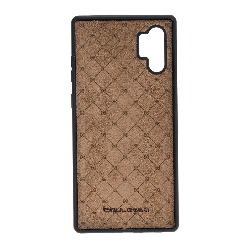 Phone Case Pouch Magnetic Detachable Leather Wallet Case with RFID Blocker for Samsung Note 10 Plus - Rustic Black Bouletta Case