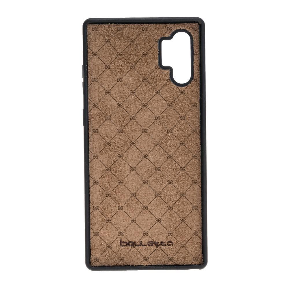 Phone Case Pouch Magnetic Detachable Leather Wallet Case with RFID Blocker for Samsung Note 10 Plus - Rustic Black Bouletta Shop