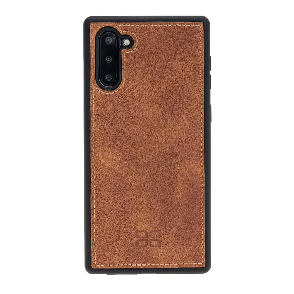 Phone Case Pouch Magnetic Detachable Leather Wallet Case with RFID Blocker for Samsung Note 10 - Tiguan Tan with Vein Bouletta Case