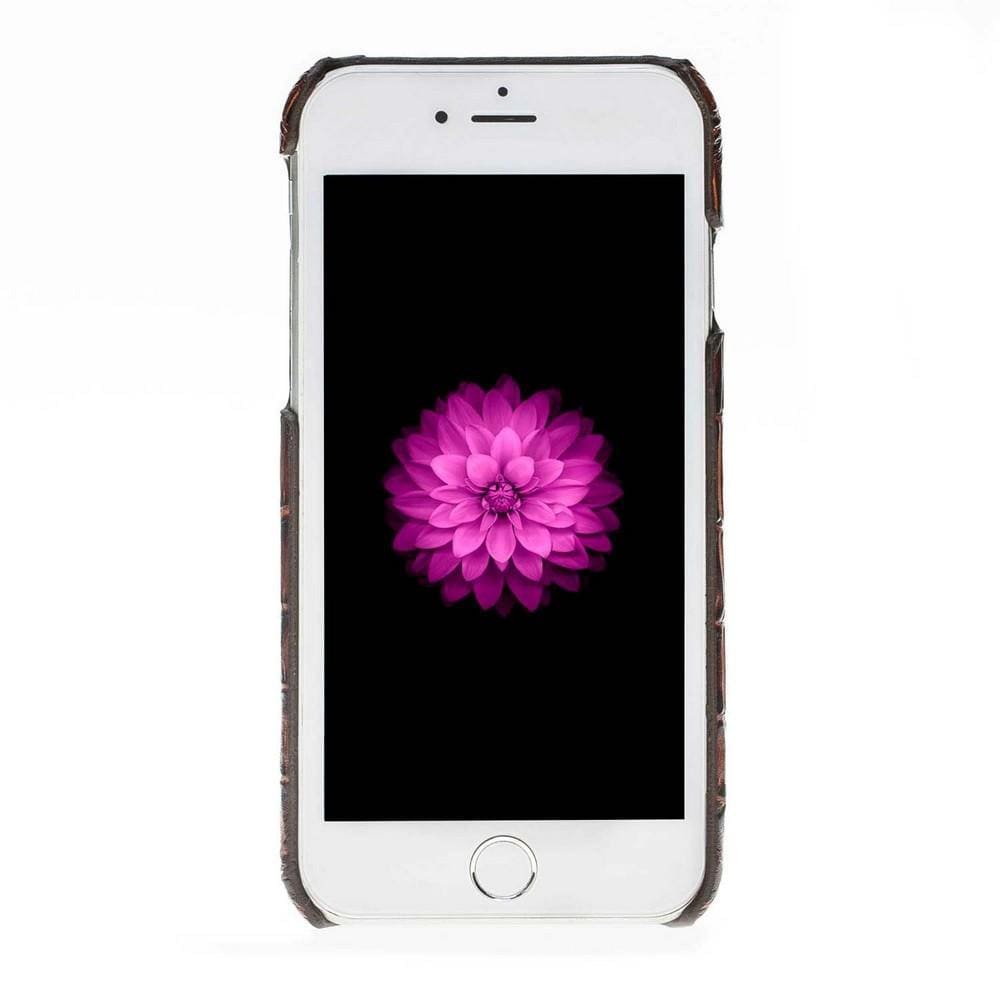Phone Case Ultimate Jacket Leather Phone Case for Apple iphone SE2/7/8 -  New Croco Brown Bouletta Case