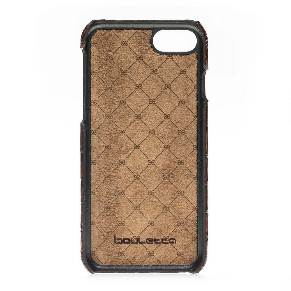 Phone Case Ultimate Jacket Leather Phone Case for Apple iphone SE2/7/8 -  New Croco Brown Bouletta Case
