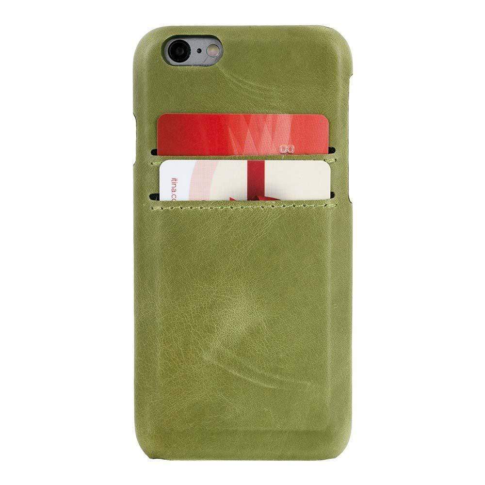 Phone Case Ultimate Jacket Leather Phone Cases with Card Holder for Apple iPhone 6/6S - Crazy Green Bouletta Shop