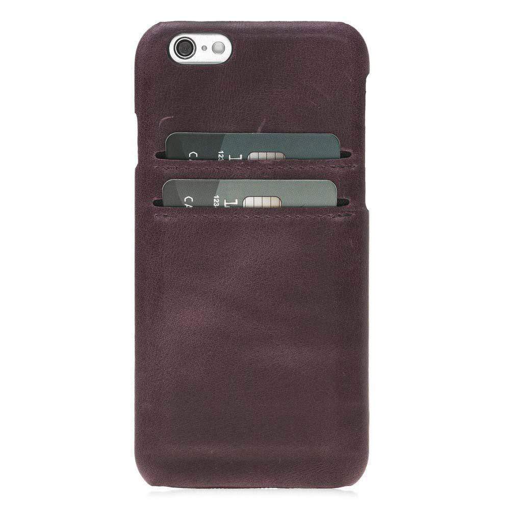 Phone Case Ultimate Jacket Leather Phone Cases with Card Holder for Apple iPhone 6/6S - Crazy Purple Bouletta Case