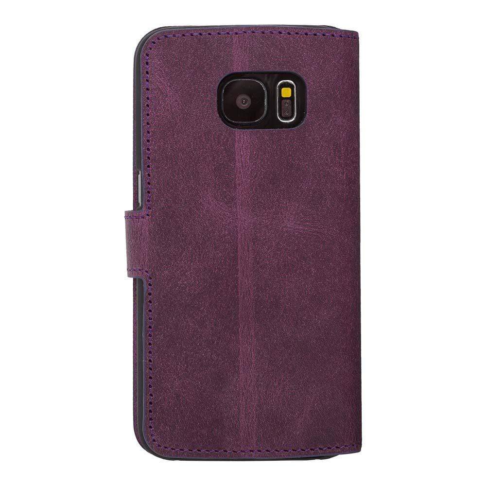 Phone Case Wallet Folio Case with ID slot for Samsung Galaxy S7 -  Antic Purple With Handle Bouletta Shop