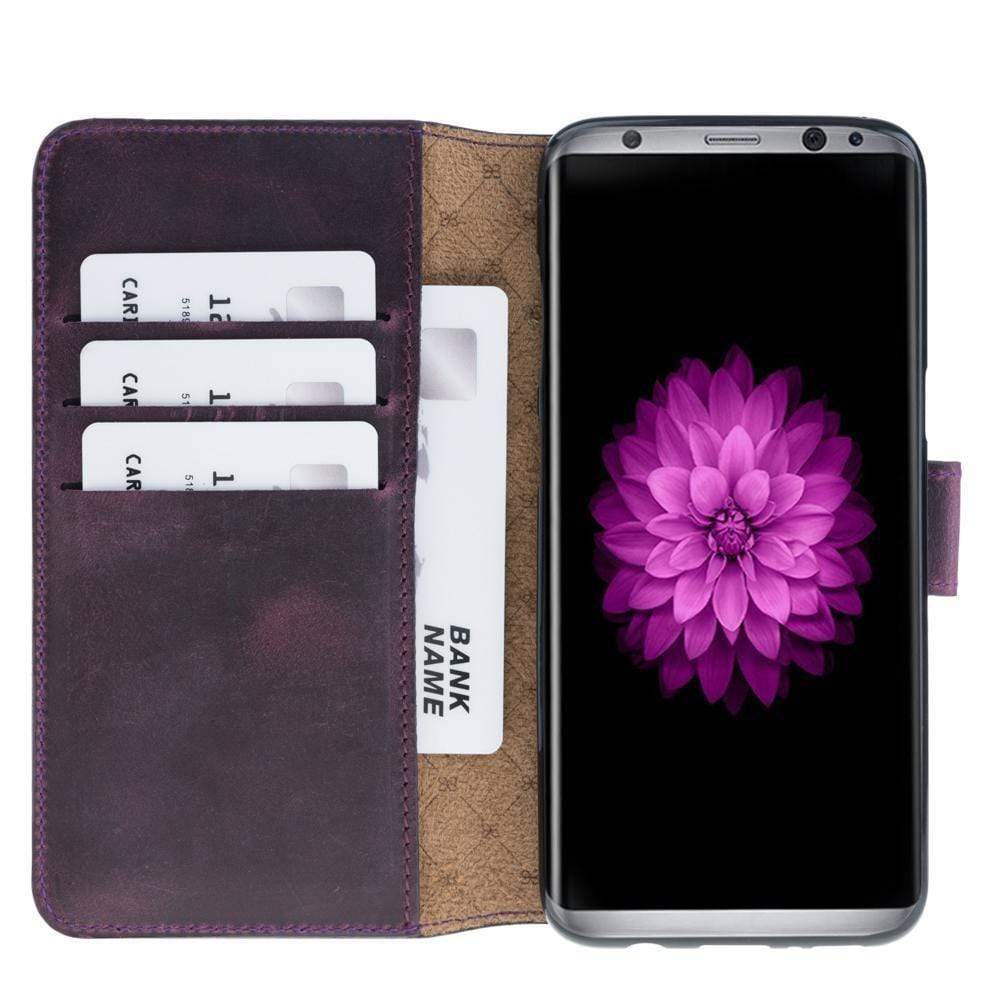Phone Case Wallet Folio Case with ID slot for Samsung Galaxy S8  - Antic Purple Bouletta Case