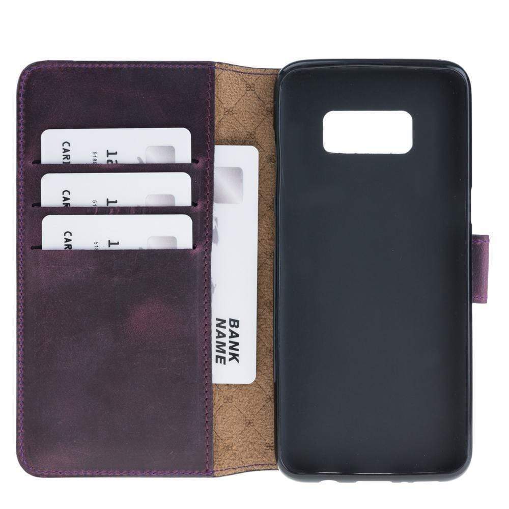 Phone Case Wallet Folio Case with ID slot for Samsung Galaxy S8  - Antic Purple Bouletta Shop