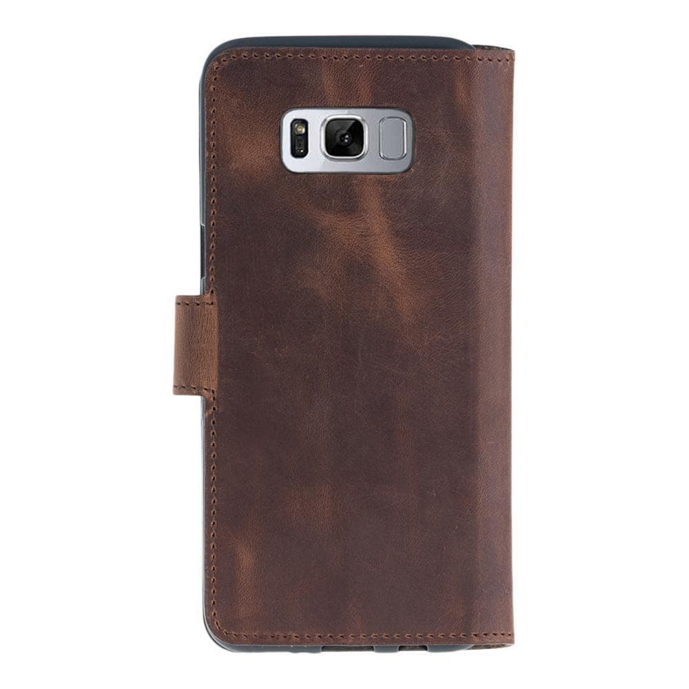 Phone Case Wallet Folio Case with ID slot for Samsung Galaxy S8 Plus - Antic Brown Bouletta Shop